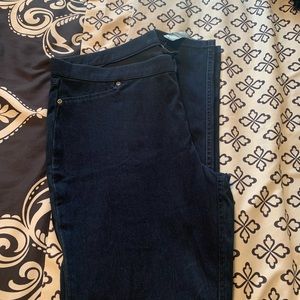 HUE Jeggings XL Dark Indigo NWT